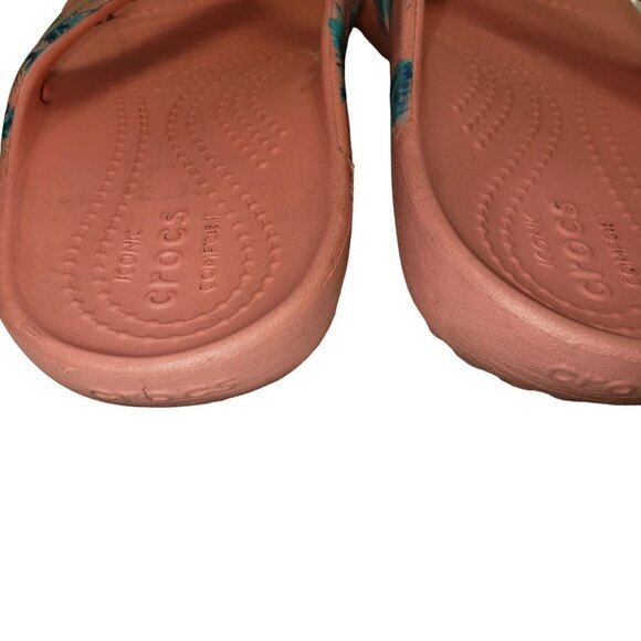 Crocs Iconic Comfort Womens Sandals Size 4 Blush TealPre-Owned - Picture 8 of 13